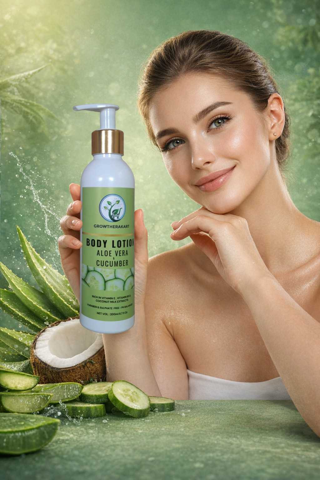 GROWTHERAKART BODY LOTION(AL0&CUCU)200ML